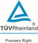 TÜV Rheinland logo with the text "Precisely Right" beneath.