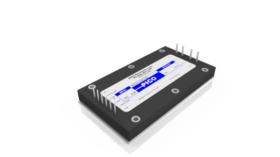 A black electronic module with a blue and white label marked "PICO" features multiple metal pins, against a white background.