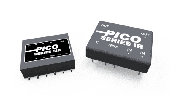 Two black electronic components labeled "PICO SERIES SIR" and "PICO SERIES IR," showing various pins for connectivity.